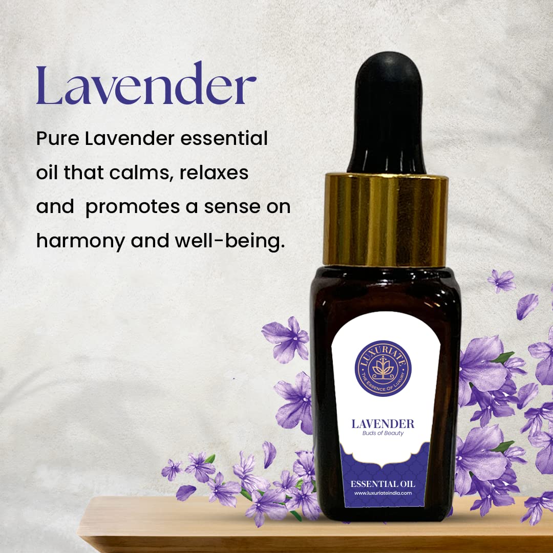 100% Pure Natural Lavender Essential Oil for Hair Growth, Skin Care & Acne Treatment | Aromatherapy Oil for Diffusers, Home Fragrance | 10ml | Perfect for Relaxation, Stress Relief & Better Sleep