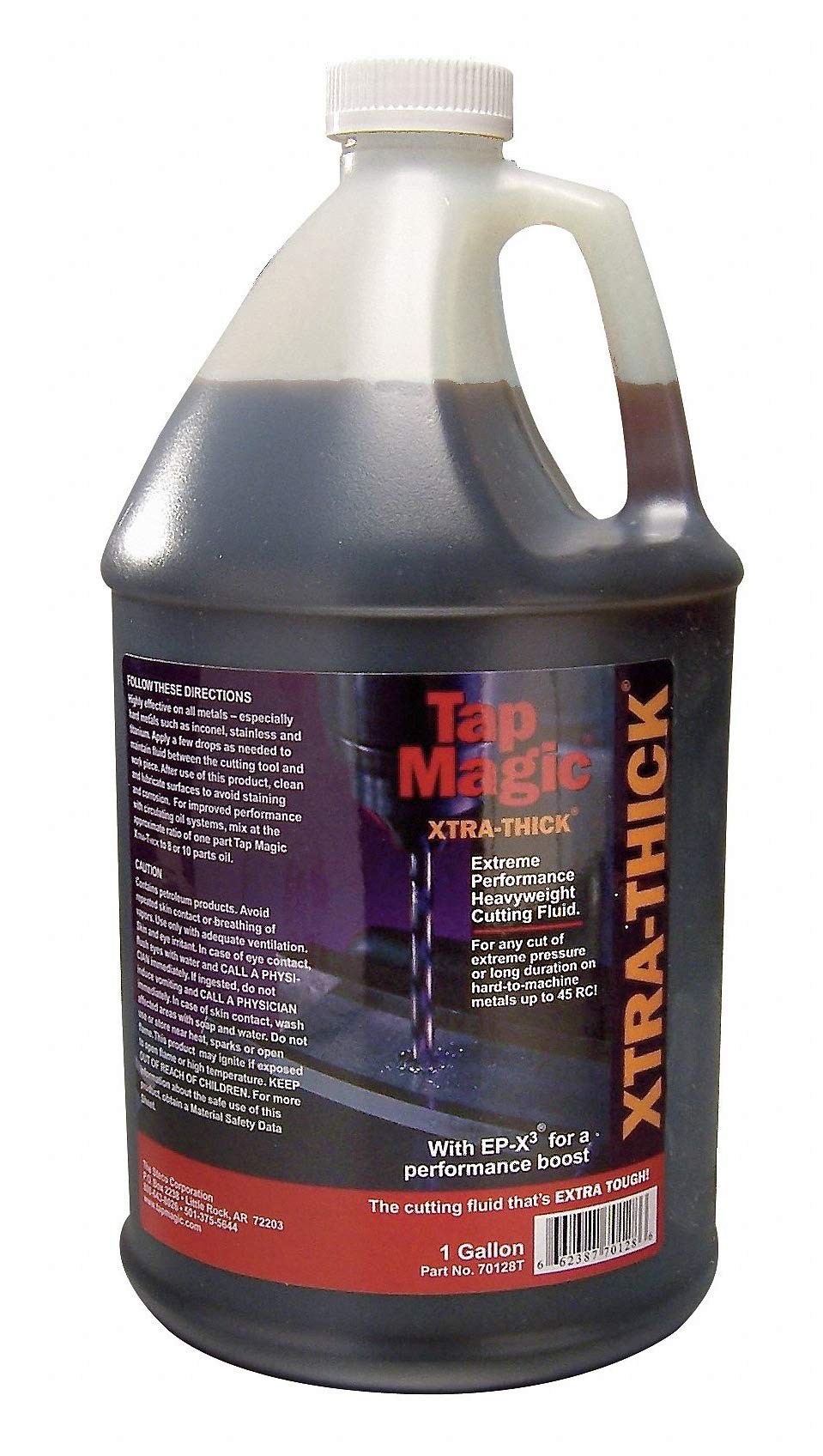 TAP MAGIC Premium Cutting Oil - 1 Gallon Squeeze Bottle for Metalworking & Machining | High-Performance Dark Liquid Lubricant for Lathes, Drills & CNC Machines