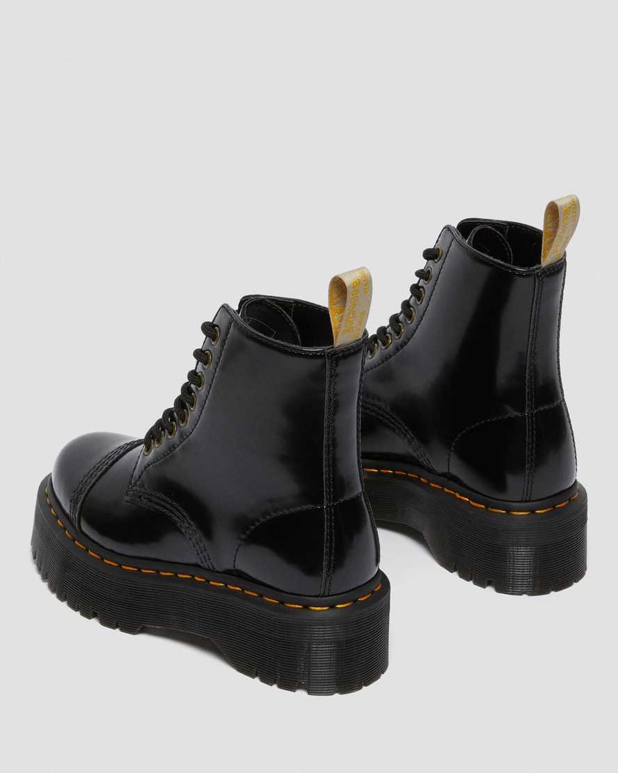 Dr. Martens Vegan Sinclair Platform Boots for Women - Black Chunky Combat Boots for Punk, Gothic & Streetwear Fashion
