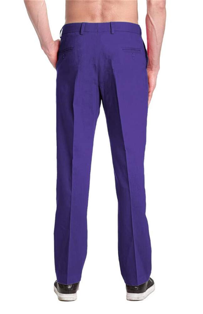 LIBODU Men's Slim Fit Suit Pants - Formal & Casual Dress Trousers for Wedding, Office, Holiday Party | Straight Cut Flat Front Design | Perfect for Business, Cocktail Events & Special Occasions