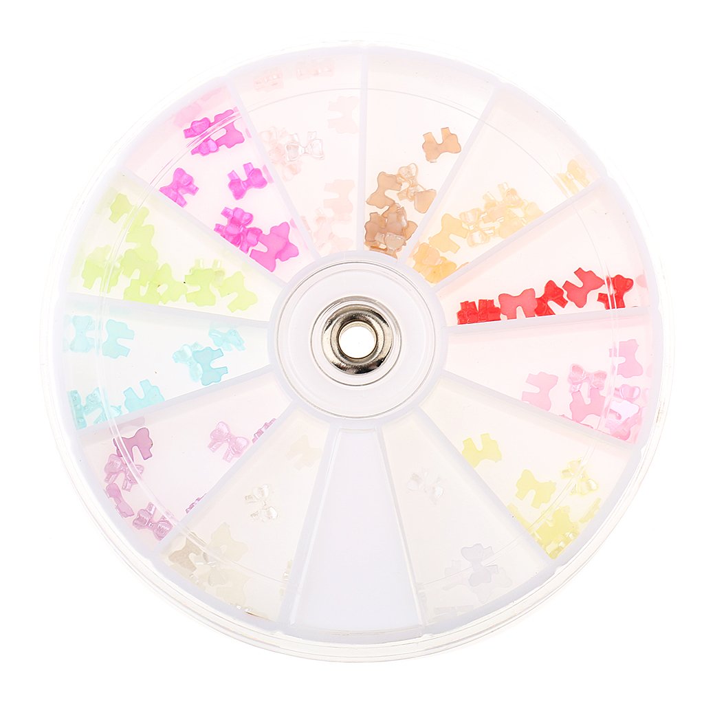 Mixed Color Plastic Nail Art Rhinestones - Butterfly Shape Manicure Wheel for DIY Nail Decoration | Perfect for Home Salon, Party Nails & Professional Nail Art Designs