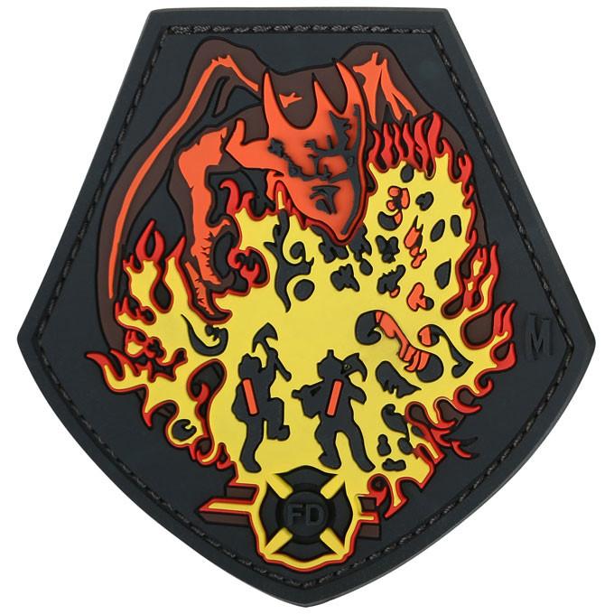Fire Dragon Velcro Morale Patch - Tactical Hook and Loop Badge for Military, Police, Outdoor Enthusiasts - Perfect for Backpacks, Vests, and Gear Customization