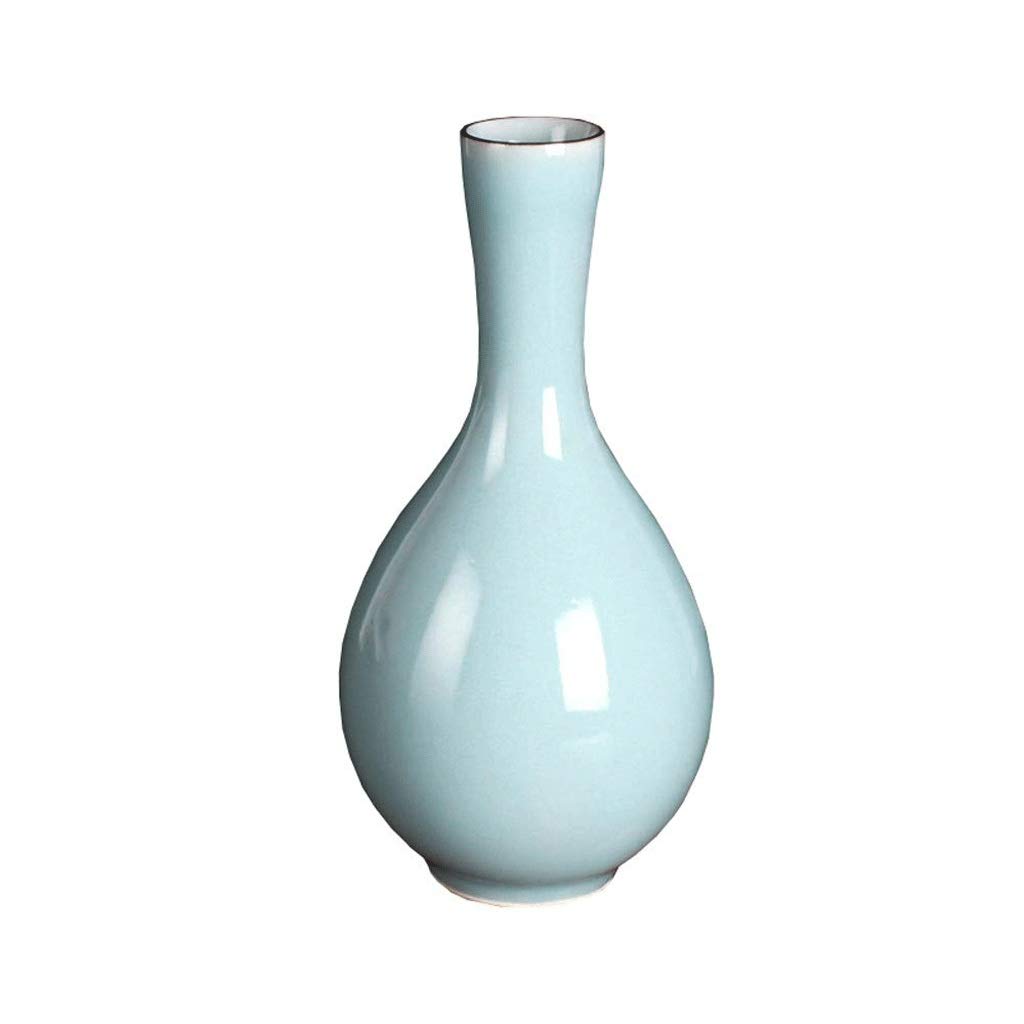 SPNEC LQGSYT Ceramic Vase with Hydrangea Silk Flowers - Elegant Home & Office Desk Decor for Women - Fake Flower Centerpiece for Kitchen, Dining Table, and Living Room - Perfect for Wedding, Party, and Housewarming Gifts