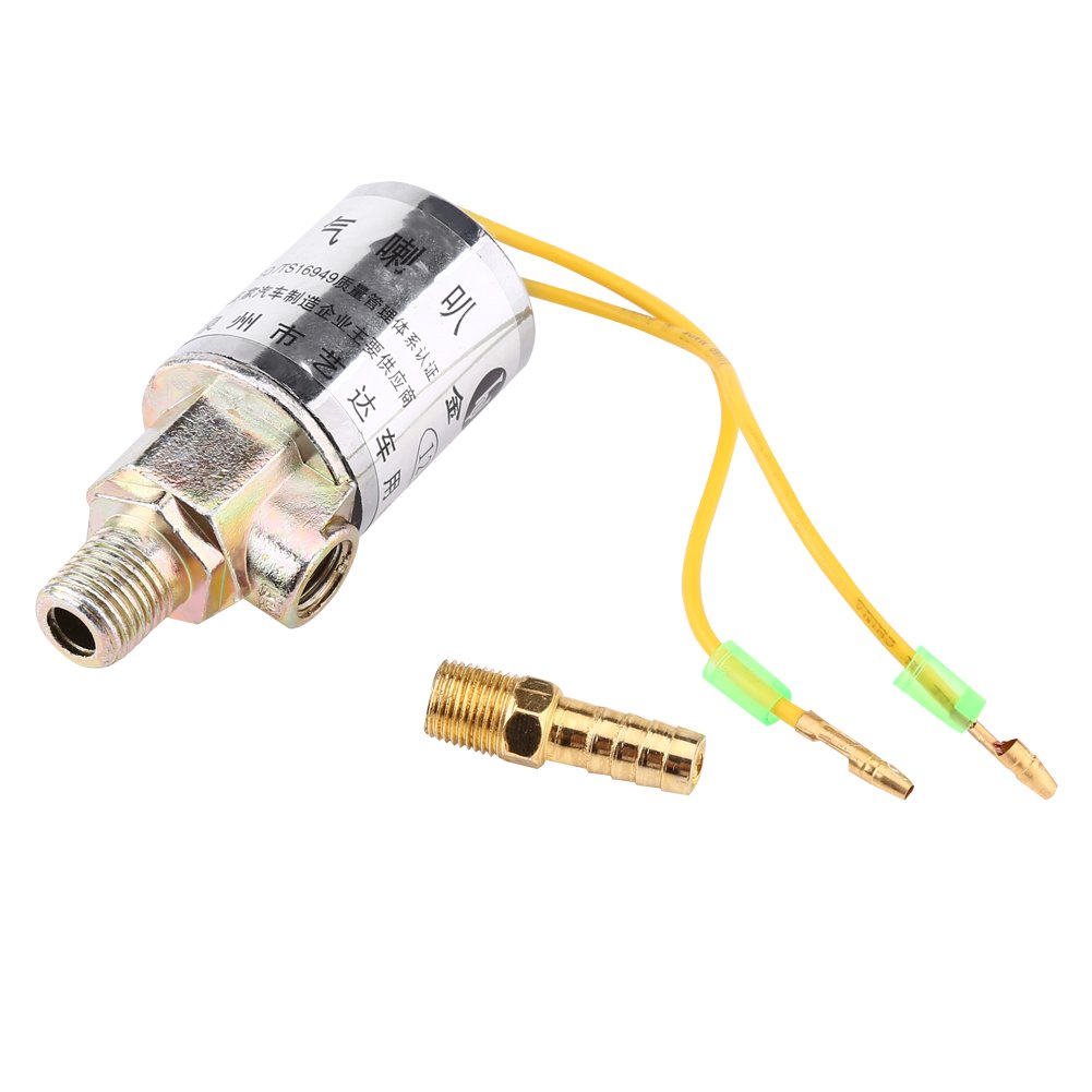 12V Air Horn Kit with 1/4 Inch Metal Train Truck Air Horn & Electric Solenoid Valve - Heavy Duty for Cars, Trucks, Trains - Perfect for Emergency Alerts & Vehicle Customization