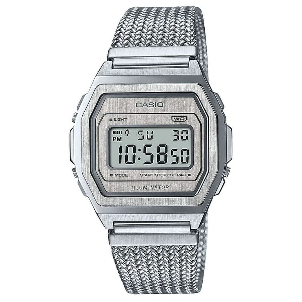 Casio Unisex A1000MA-7EF Stainless Steel Digital Watch with Lithium Battery - Water Resistant, Lightweight Design for Men & Women - Perfect for Everyday Wear, Office & Outdoor Activities