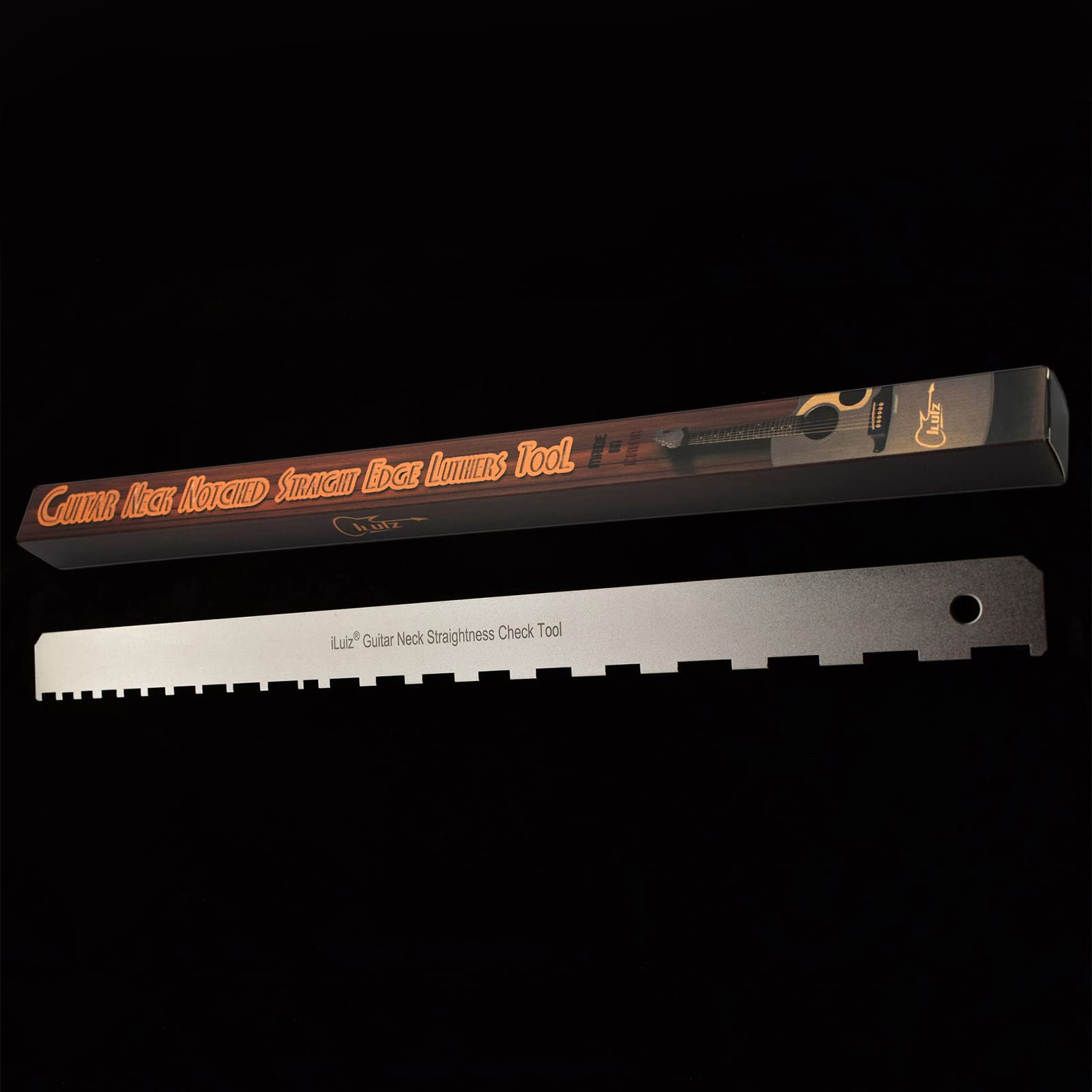 Premium Guitar Neck Notched Straight Edge - Professional Luthier Tool for Gibson, Fender & Most Guitar Fretboards | Perfect for Fret Leveling, Setup & Maintenance
