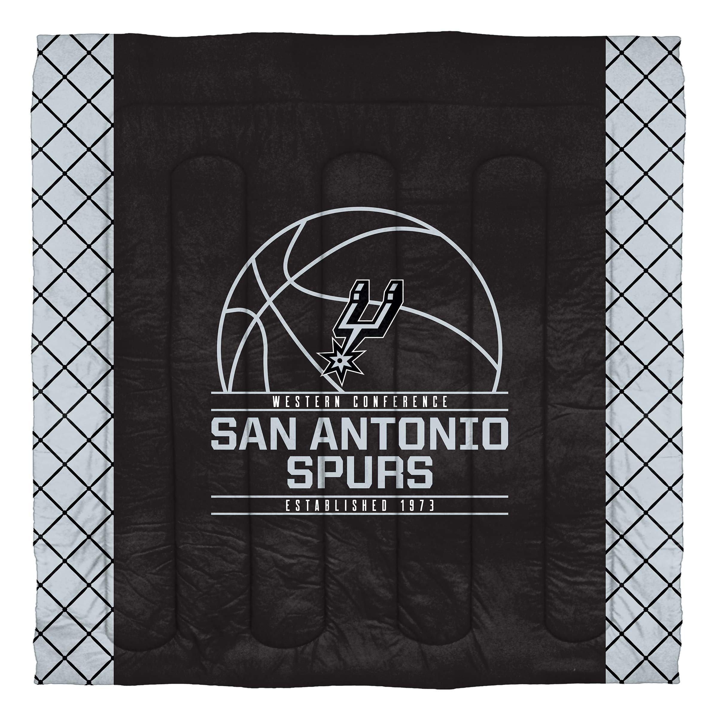 Officially Licensed NBA San Antonio Spurs Reverse Slam Twin Comforter Set with Sham - Perfect for Game Nights, Bedroom Decor, and Basketball Fans' Gift