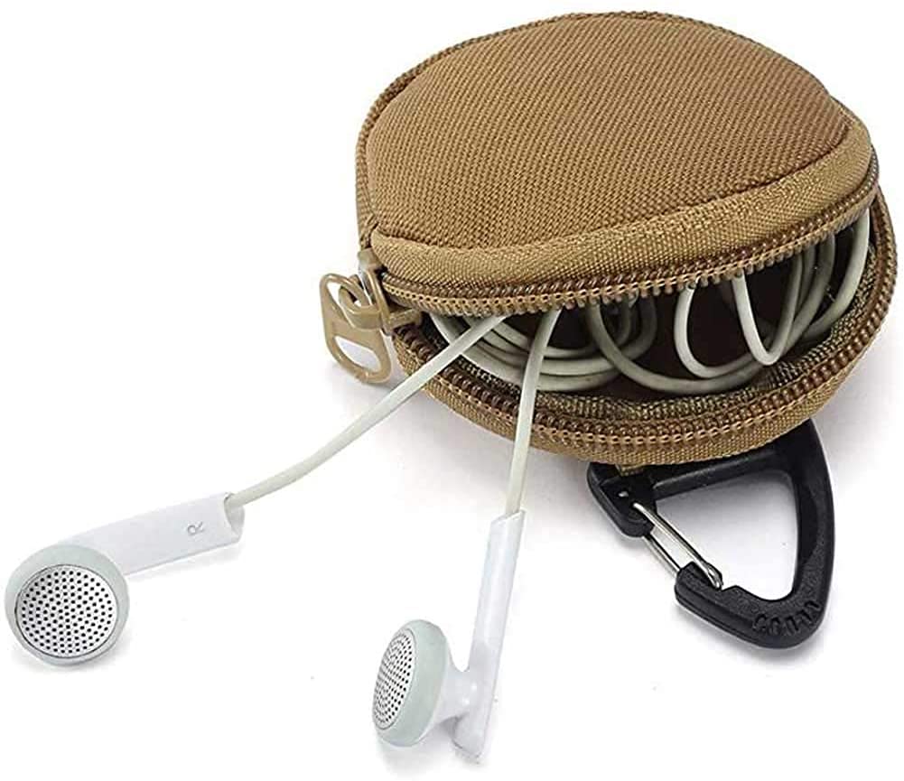 VIIDOO Tactical EDC Pouch - Small Round Coin Purse, Keychain Holder & Mask Storage - Durable Military-Grade Accessory for Outdoor Gear, Survival Kits & Everyday Carry Essentials - Perfect for Hiking, Camping & Travel Organization