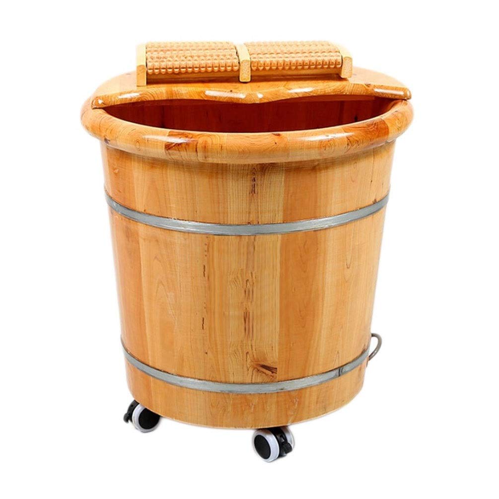 Premium Wooden Foot Spa Tub for Adults - Large Foot Bath Basin with Massage & Relaxation - Home Pedicure & Leg Spa - Perfect for Relaxation, Stress Relief & Self-Care at Home