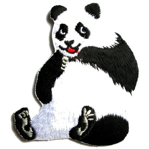 Funny Panda Iron-On Patches for Kids - Cute DIY Sewing Appliques for Backpacks, Jackets & Jeans - Perfect for School, Gifts & Craft Projects