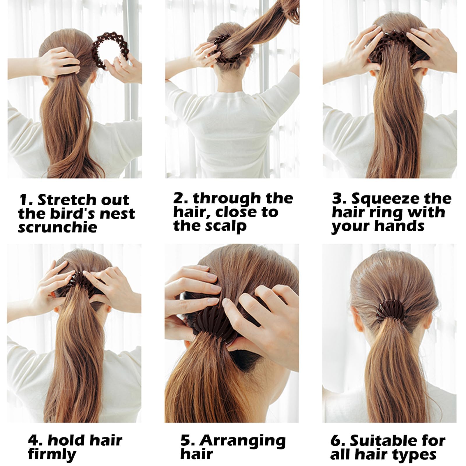 Bird Nest Magic Hair Clip for Women - Hair Bun Maker & Ponytail Holder for Thick & Thin Hair - Perfect for Updos, Buns, and Everyday Hairstyles