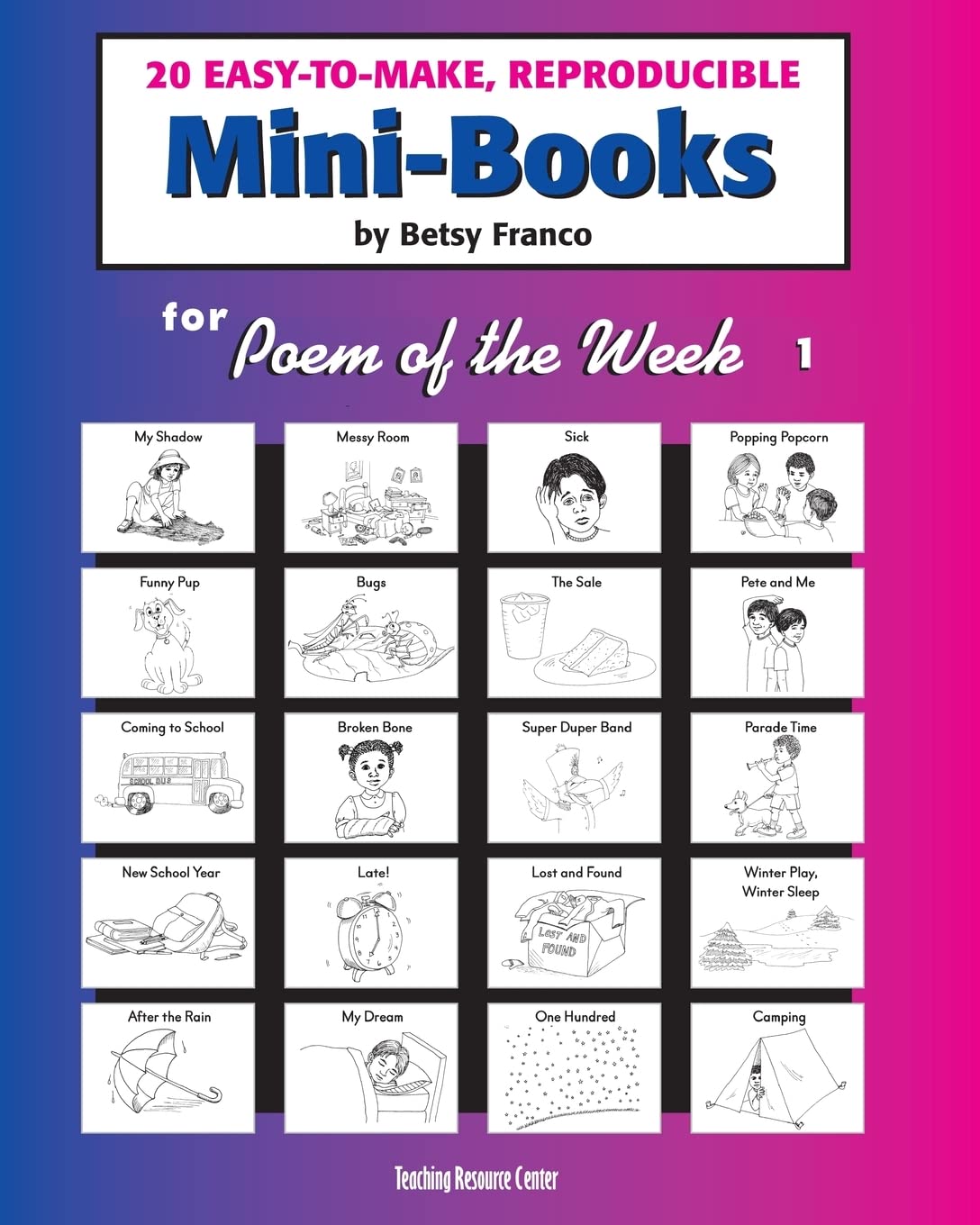 Easy-To-Make Reproducible Mini-Books for Poem of the Week - 20 Poetry Activity Books for Kids Classroom Learning & Homeschooling
