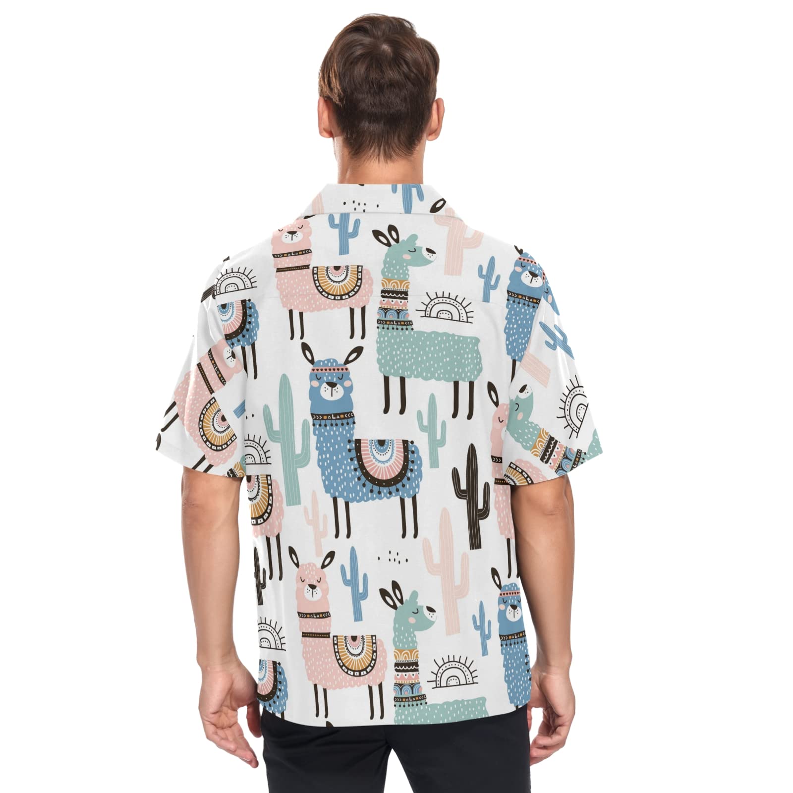 Fisyme Men's Hawaiian Shirt - Loose Fit Short Sleeve Button Down Beach Shirt | Tropical Vacation, Summer Party & Casual Wear