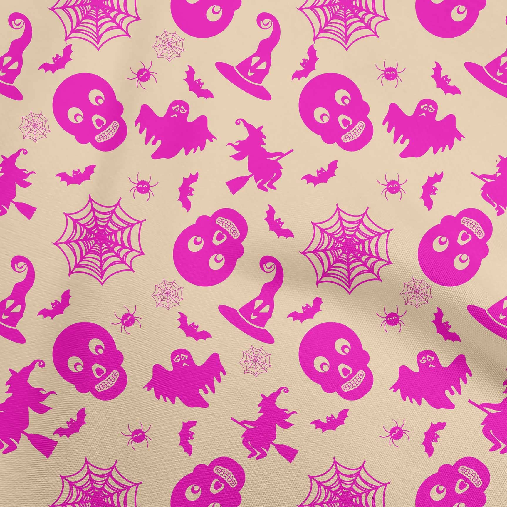 oneOone Velvet Beige Halloween Fabric by The Yard - 58 Inch Wide Printed Sewing Material for DIY Costumes, Dresses & Home Decor | Perfect for Halloween Outfits, Cosplay & Craft Projects