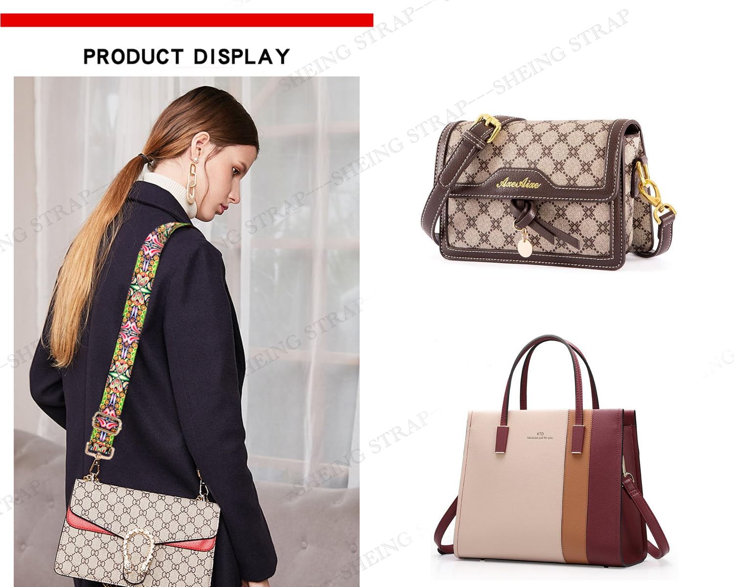 Adjustable Crossbody Purse Strap Replacement - Durable Shoulder Strap for Handbags, Totes & Messenger Bags | Perfect for Work, Travel & Everyday Use