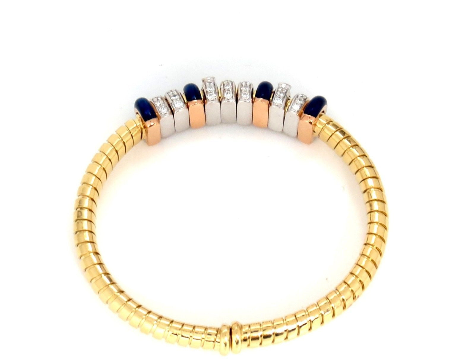1.50CT Diamond Ladies Accordion Bangle Bracelet with Floating Rings - 18K Gold Elegant Jewelry for Women, Perfect for Parties, Weddings & Special Occasions