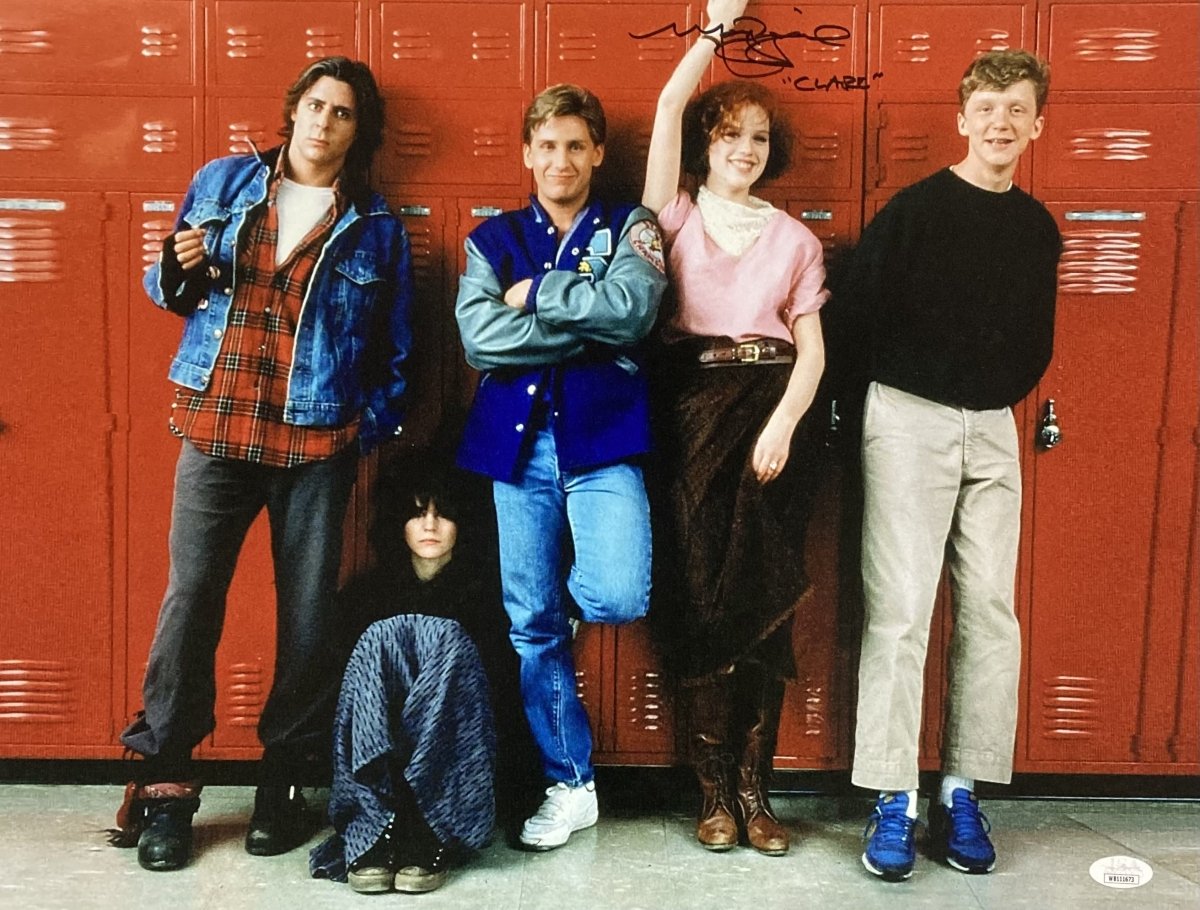 Molly Ringwald Autographed 16x20 The Breakfast Club Movie Photo - Signed Claire Inscription with JSA COA - Perfect for Film Memorabilia Collectors & 80s Movie Fans