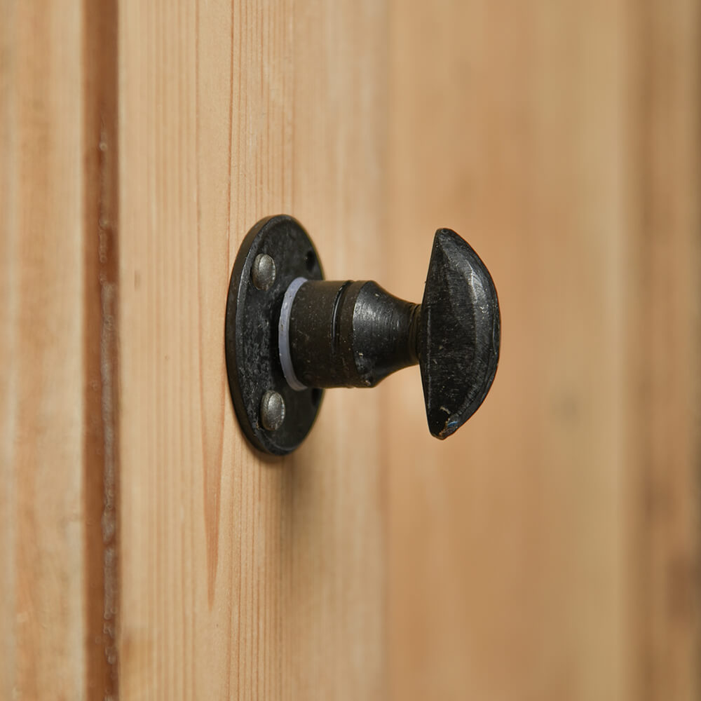 Black Beeswax Round Bathroom Thumbturn Lock - Exterior Door Privacy Lock for Bathroom, Bedroom, Closet - Rustproof & Durable Finish for Home Security