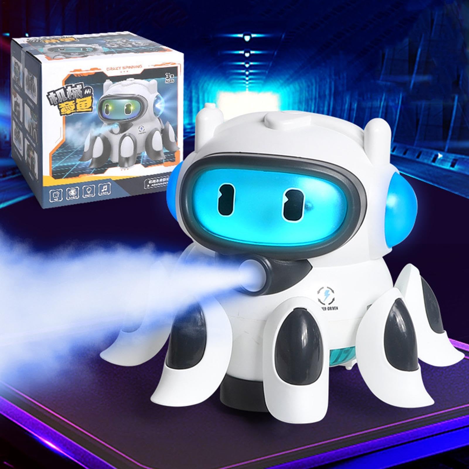 Dybnuhoc Octopus Robot Toy - Electric Crawling Walking Educational Kids Toy for Early Learning & STEM Activities | Fun Interactive Play for Toddlers & Preschoolers