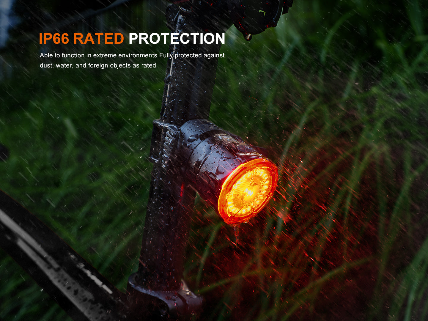 Fenix BC06R Smart Bike Brake Light - USB Rechargeable, 150 Lumen LED Bicycle Taillight with Auto-Brightness & Motion Sensor - Perfect for Night Cycling, Commuting, and Road Safety