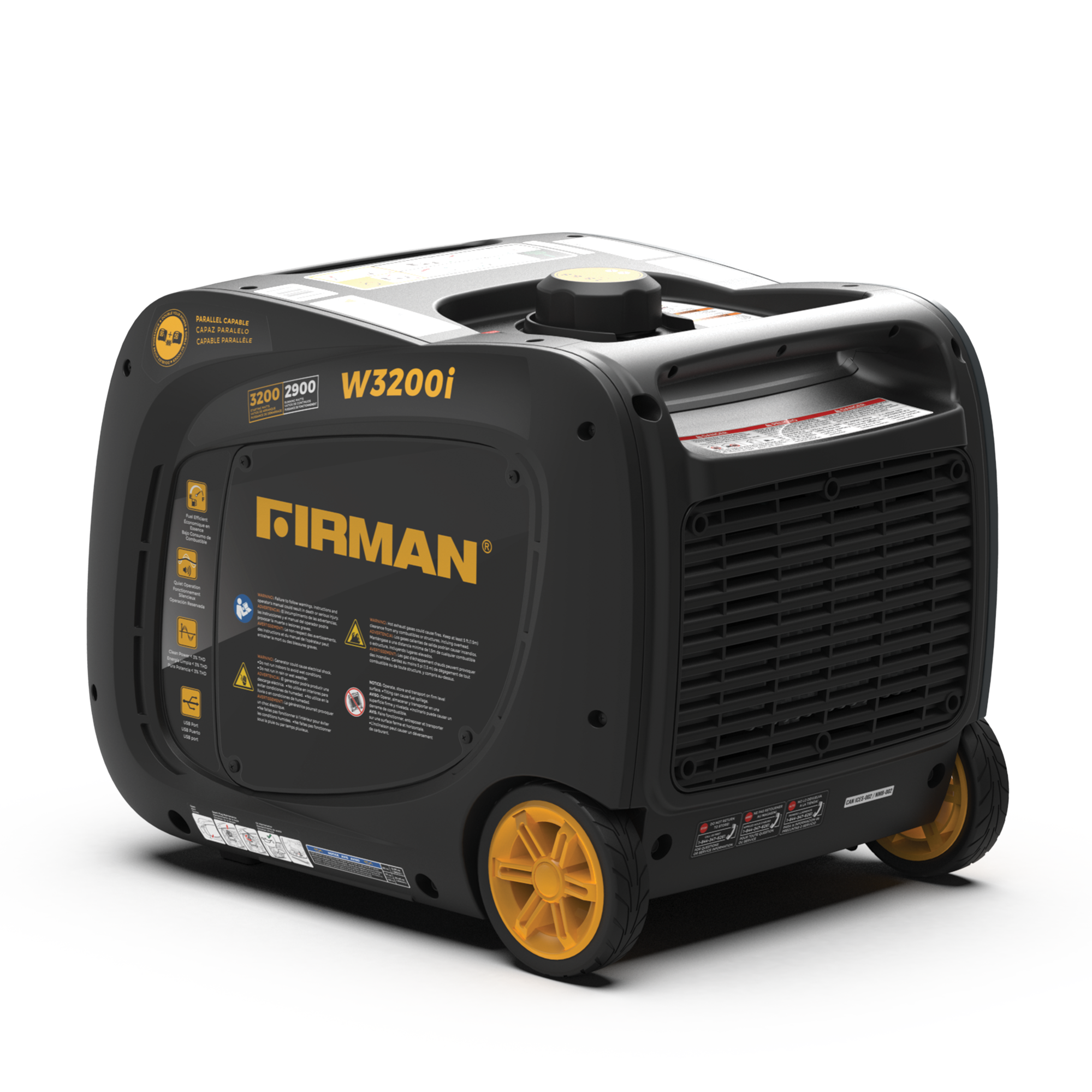 3200W Portable Inverter Generator with Recoil Start - Quiet, Reliable Power for Camping, RV Trips & Emergency Backup