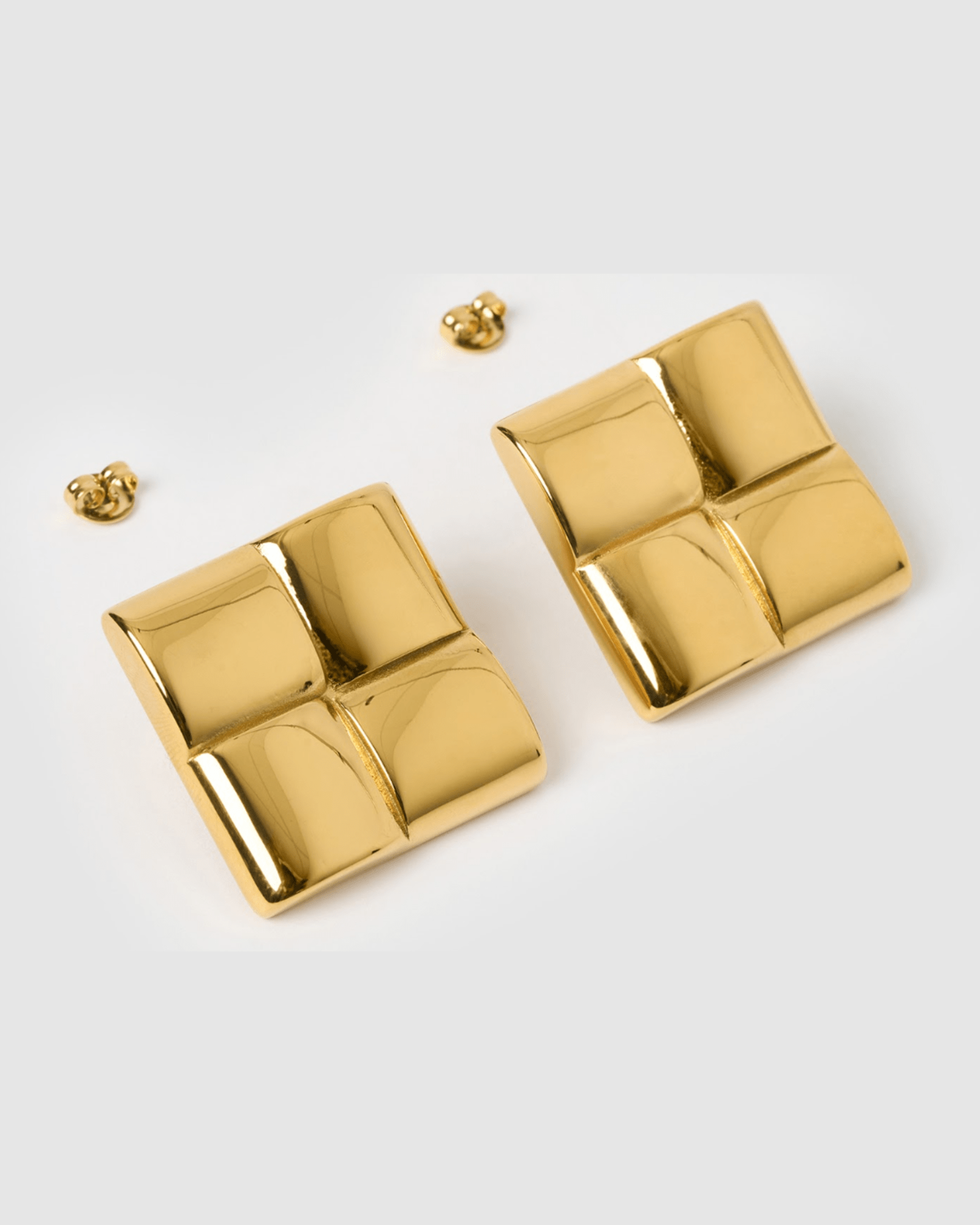Izoa Geneva Stud Earrings - 14K Gold Plated Hypoallergenic Earrings for Women | Perfect for Everyday Wear, Parties & Gifts