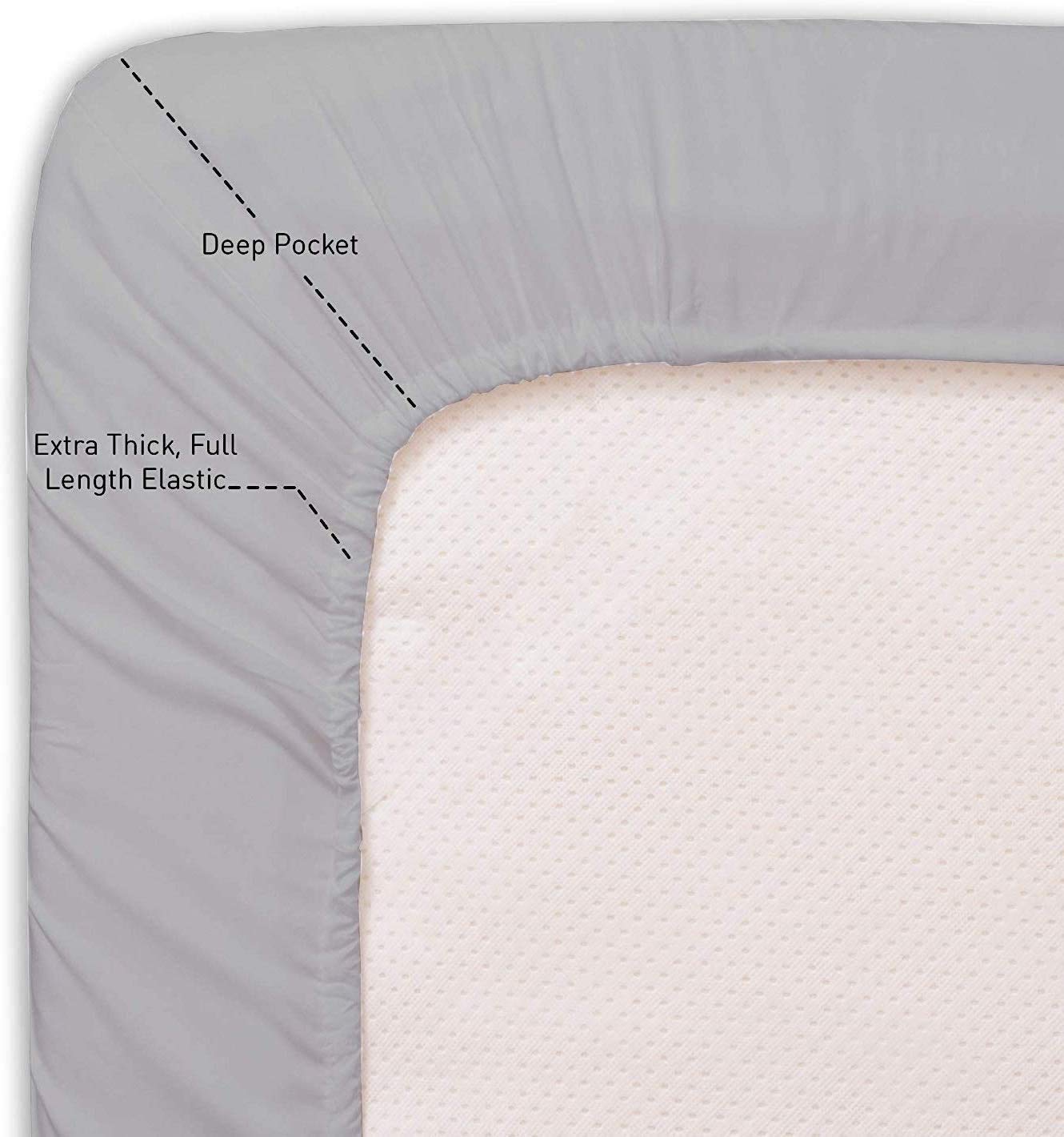 Full XL Cotton Sheets Set - 400 Thread Count, 4-Piece for 12