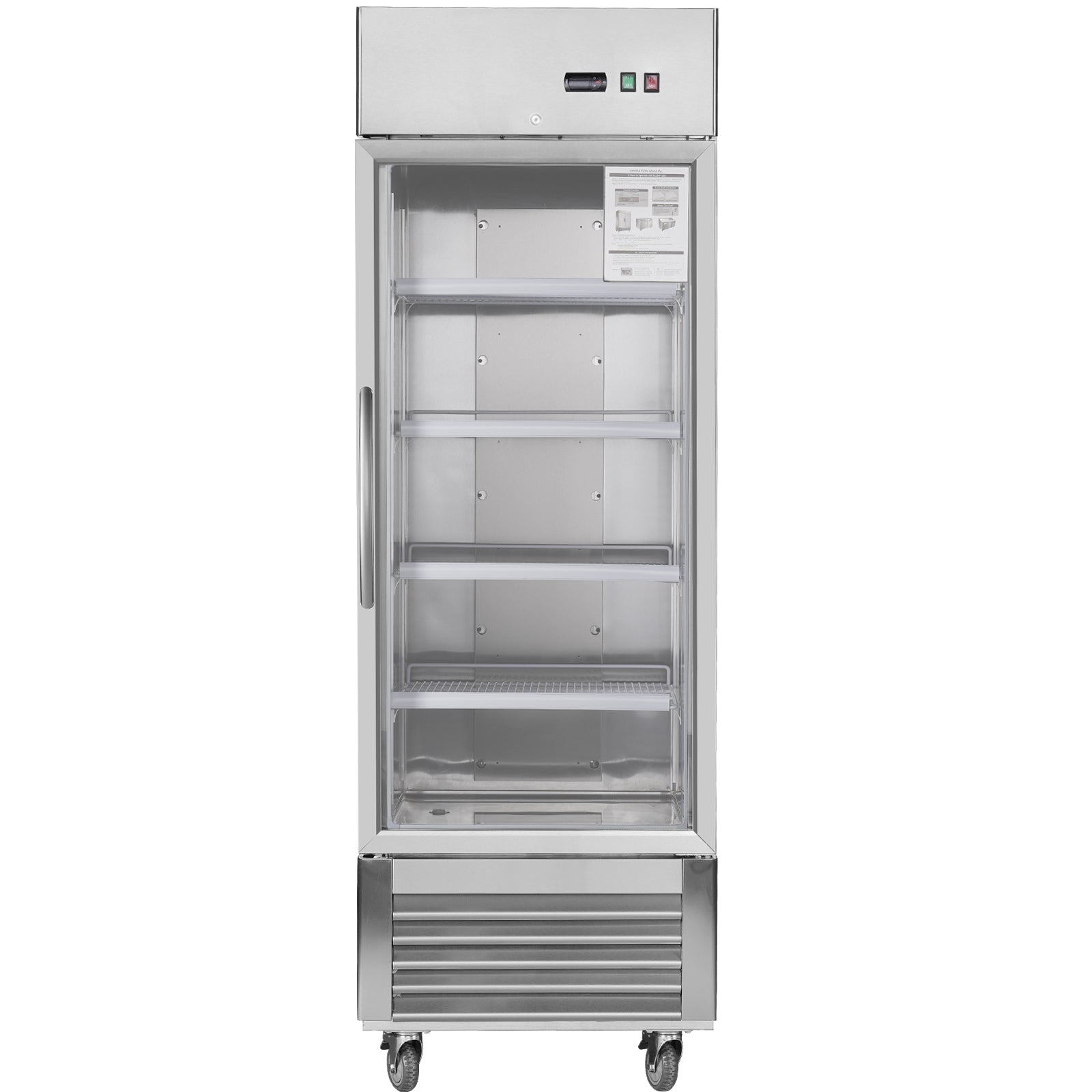 27'W Commercial Stainless Steel Refrigerator Freezer with Fan Cooling - Perfect for Restaurants, Grocery Stores & Catering Businesses