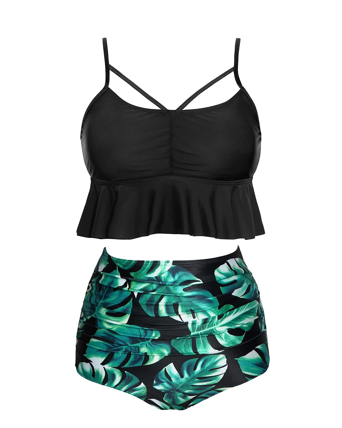 Tempt Me Two Piece High Waisted Bikini Swimsuits for Women - Sexy Swim Tops with Bottoms Bathing Suits | Perfect for Beach Vacation, Pool Party & Summer Getaway
