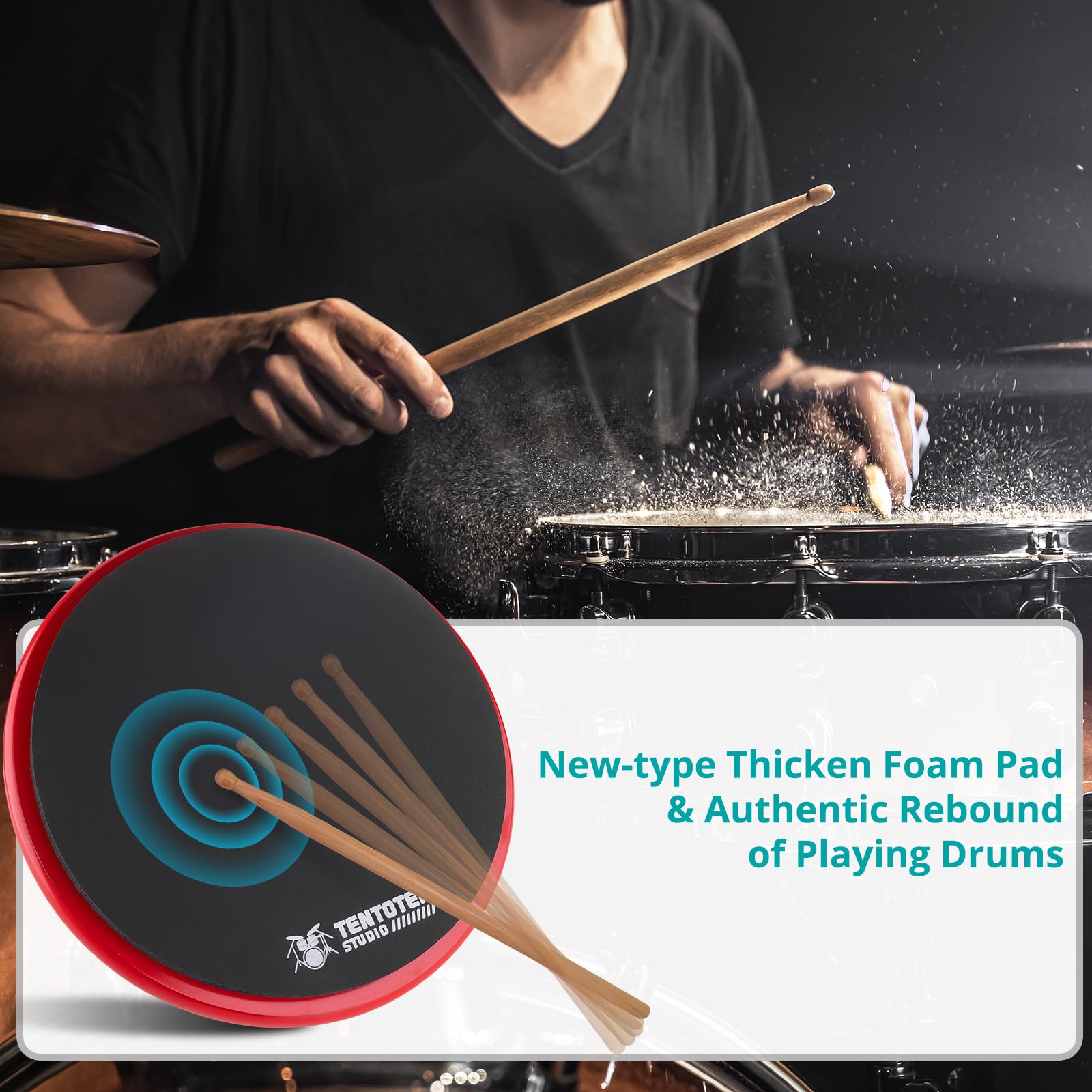 11 Inch 2-Sided Drum Practice Pad - 0.4