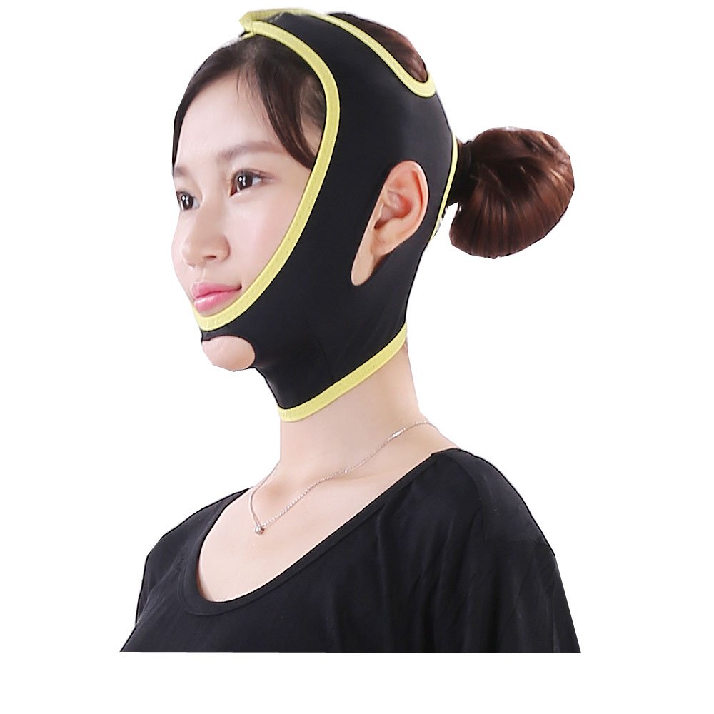 MELADY® Anti-Wrinkle V-Line Face Lift Belt - Lightweight & Breathable Double Chin Reducer, Jawline Exerciser for Slimming & Tightening (Medium) - Perfect for Home Use, Yoga, and Skincare Routine