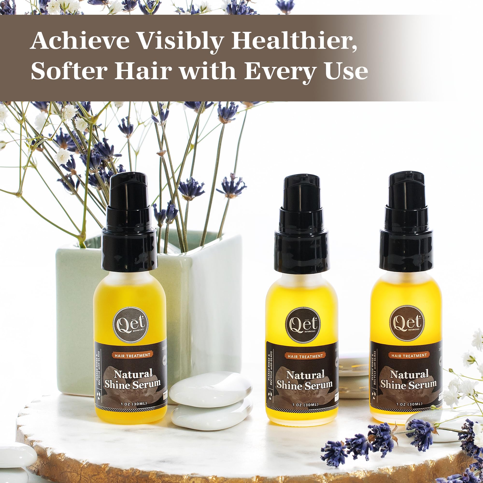 Best Natural Shine Serum for Hair - Organic Argan Oil Treatment for Frizz Control & Hydration - Perfect for Dry, Damaged Hair & Daily Styling