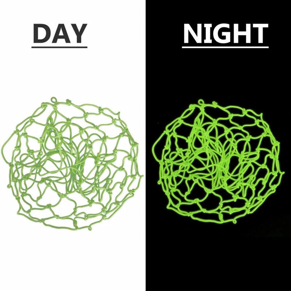 Glow in The Dark Basketball Net - Luminous Replacement Hoop Net for Outdoor & Indoor Use - All Weather Anti-Whip Basketball Goal Net - Perfect for Night Games, Backyard Play & Driveway Practice