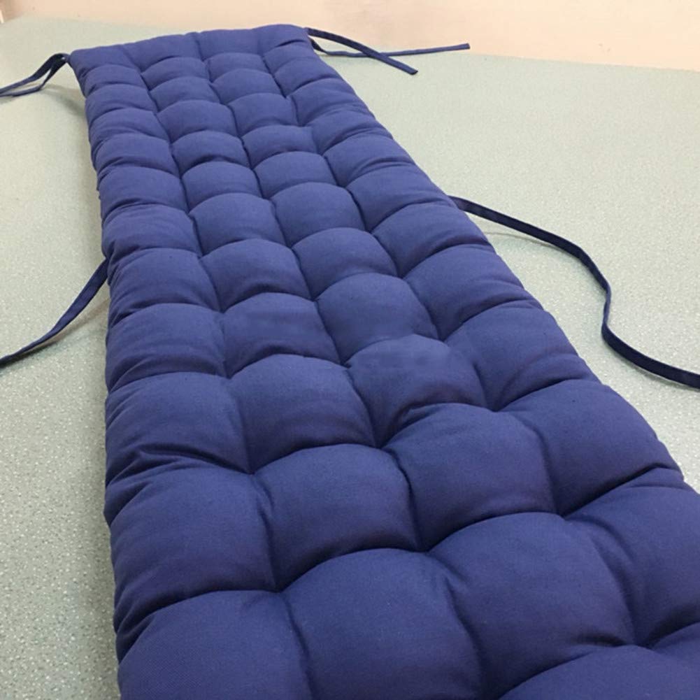 Premium Rectangle Papasan Bench Cushion - 50x150cm (20x59inch) Navy Blue Tufted Seat Pad for Bay Window, Patio Furniture & Lounge Chairs | Water-Resistant Outdoor/Indoor Use for Deck, Sunroom, Reading Nook & Garden Relaxation