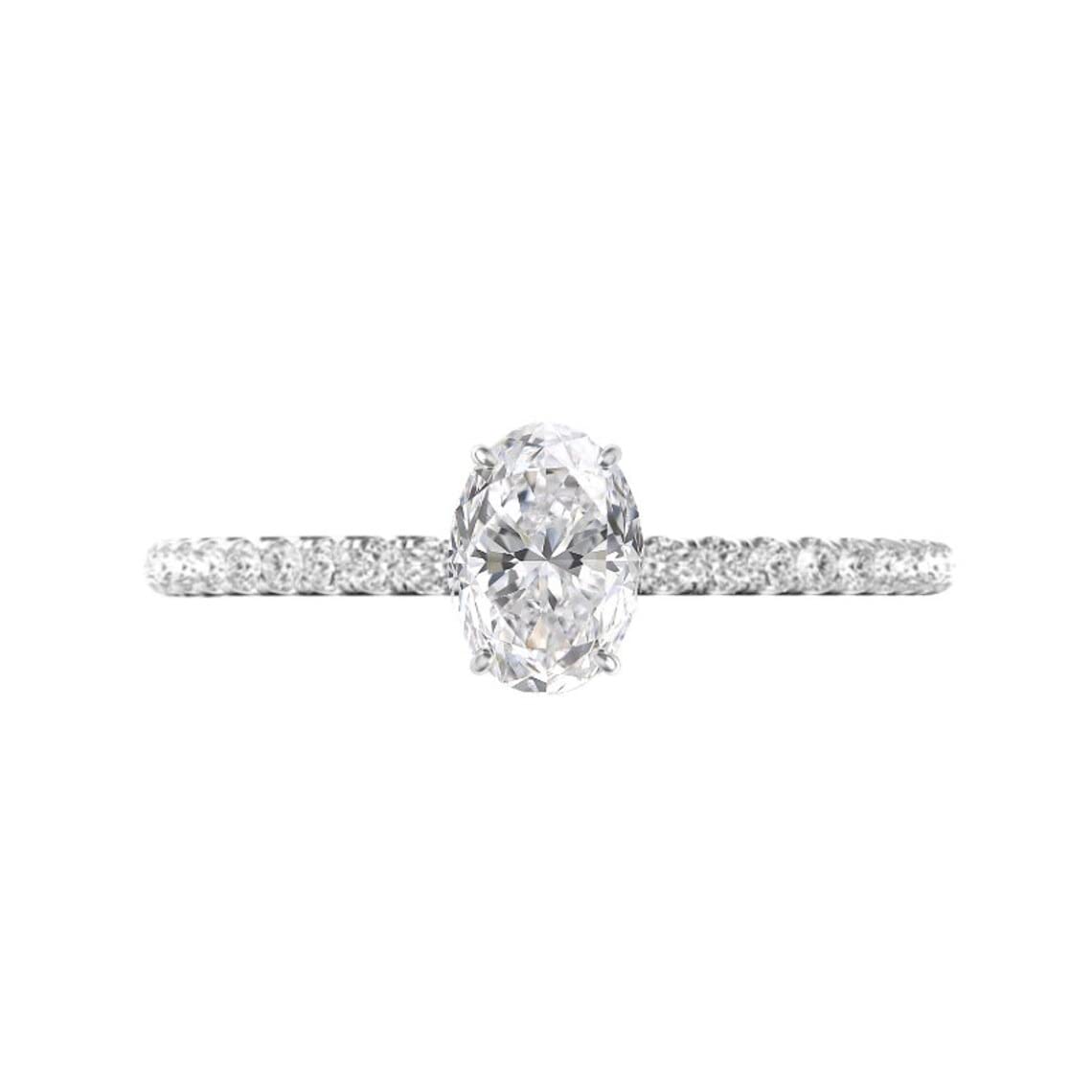2 CT Oval Moissanite Engagement Ring Wedding Bridal Set, Diamond Anniversary Ring, Solitaire Halo-Setting Vintage Silver Ring for Women - Perfect for Proposals, Weddings & Special Occasions