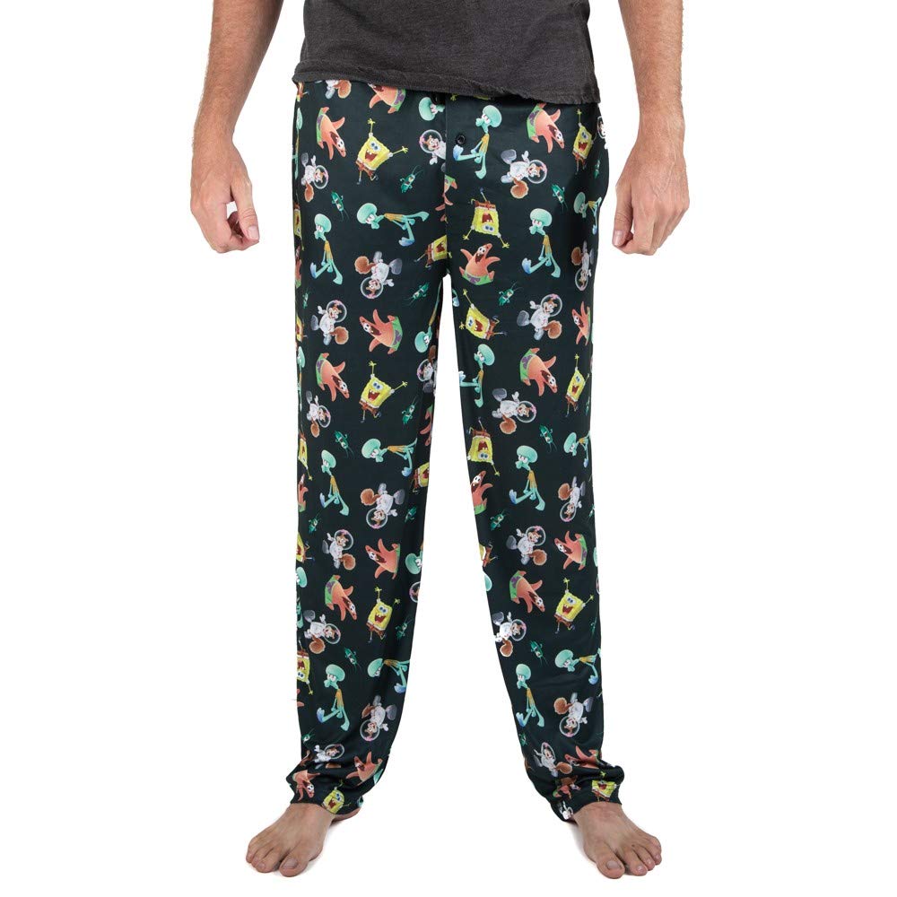Bioworld Spongebob All Over Print Sleep Pants - XXL Size | Soft & Comfortable Cartoon Pajama Bottoms for Men & Women | Perfect for Lounge Wear, Sleepovers & Gift Giving