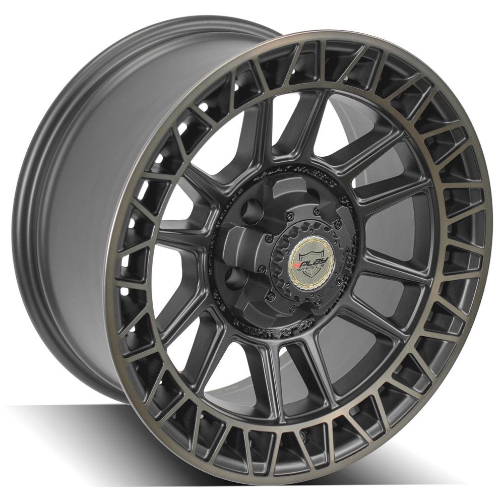 4Play Sport Series 4PS12 Satin Machined Bronze 18x9.0 Wheels 0 Offset 5x127/5x139.7mm 87.1mm Hub - Perfect for Off-Road Trucks & SUVs