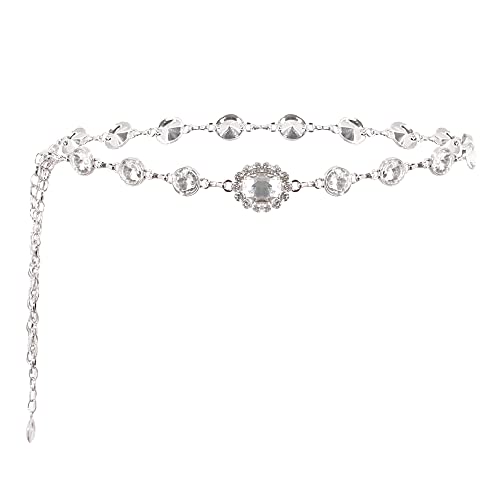 Round Rhinestone Silver