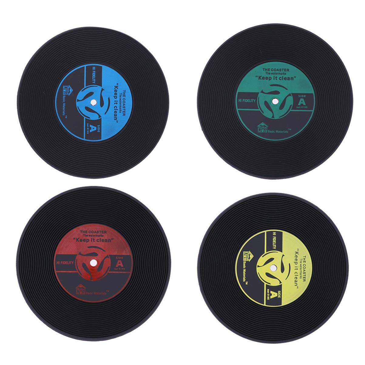 10-Pack Hemoton Retro Round Coasters for Coffee & Drinks - Absorbent Cup Holders, Table Mats for Wedding, Home & Office Use