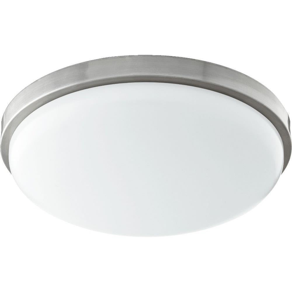 902-15-65 Ceiling Mount Glass LED Light Fixture - 1 Light Satin Nickel Finish | Modern Lighting for Bedroom, Living Room & Hallway