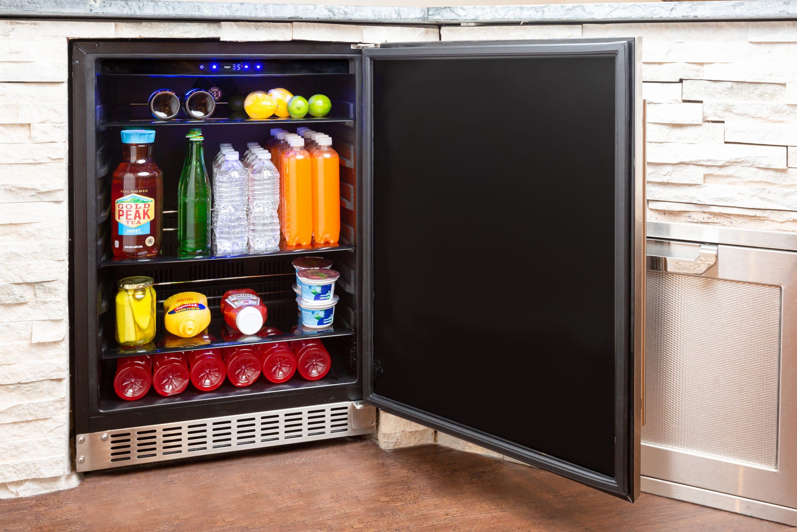 Azure Home Products A224RS 2.0 Cu Ft Compact Refrigerator - Energy Efficient Mini Fridge for Dorm, Office, Bedroom, Garage & Outdoor Use - Perfect for Drinks, Snacks & Small Food Storage