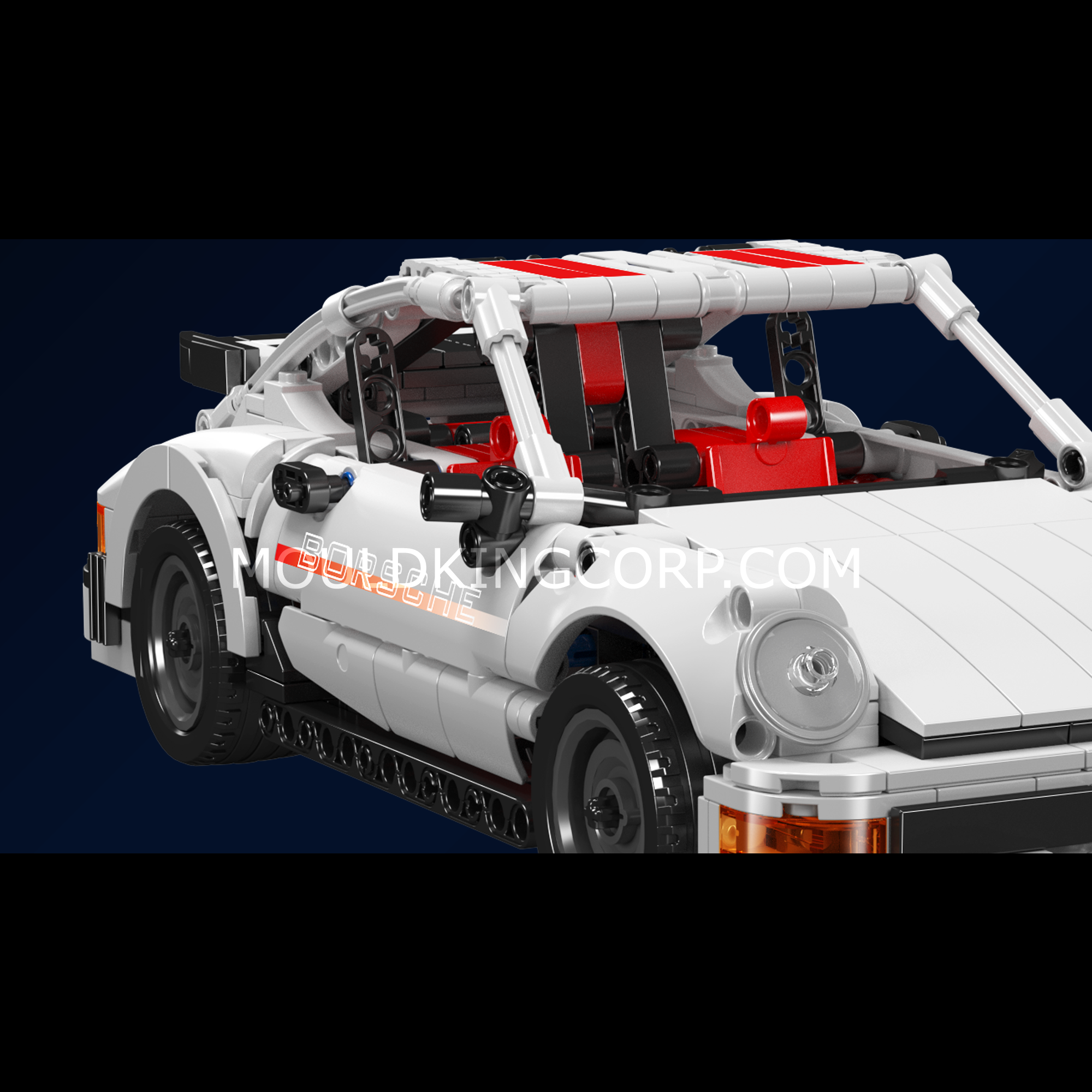Mould King 15063 911 Pull Back Sports Car Building Set - 824 Piece Construction Toy for Kids & Adults | STEM Educational Toy for Creative Play & Car Lovers | Perfect for Birthday Gifts & Home Decoration