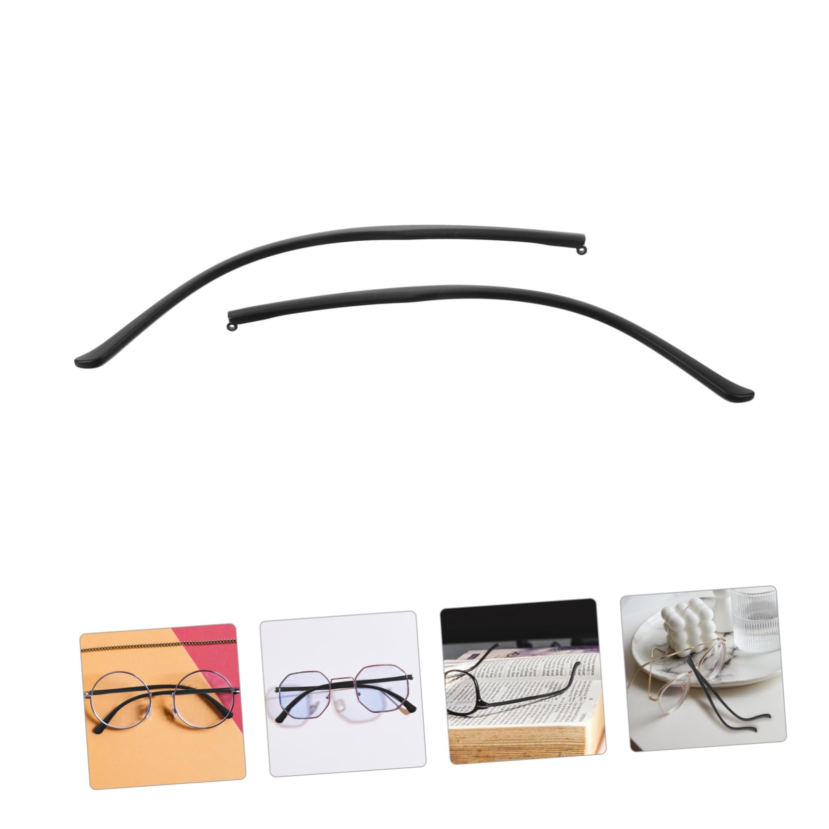KOMBIUDA 1 Pair TR90 Glasses Replacement Temple Arms & End Tips - Durable Eyeglass Frame Parts for Men & Women - Perfect for Repairing Broken Glasses at Home or Office