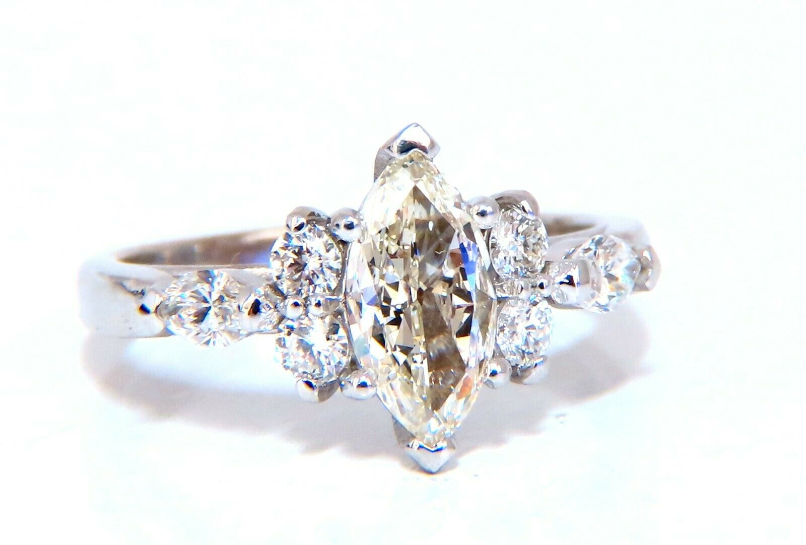 GIA Certified 0.72ct Natural Marquise Cut Diamond 14K White Gold Engagement Ring - Perfect for Proposals, Anniversaries & Special Occasions
