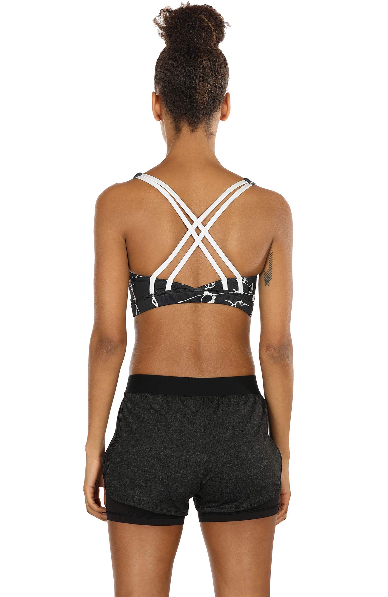 Icyzone Women's 2-in-1 Running & Yoga Shorts - High Waist Athletic Workout Shorts with Built-in Liner for Gym, Jogging, Pilates & Outdoor Activities