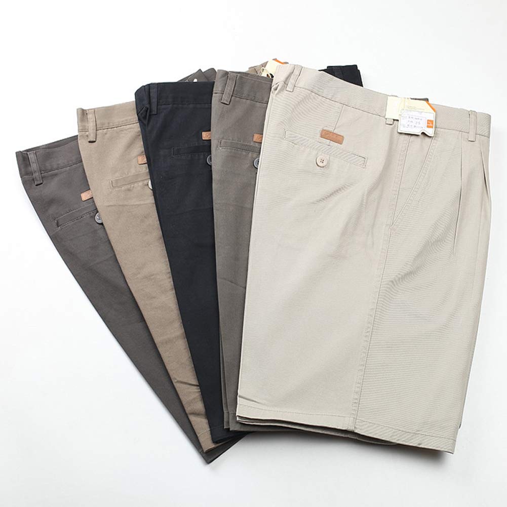 IDEALSANXUN Men's Big and Tall Classic-Fit Pleated Shorts - Comfortable Summer Casual Shorts for Outdoor Activities, Travel & Relaxation