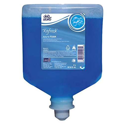 Deb Group 2 Liter Refill Blue Refresh™ Azure Scented Foam Soap (4 Pack) - Antibacterial Hand Soap for Commercial & Home Use, Ideal for Offices, Restaurants, and Healthcare Facilities