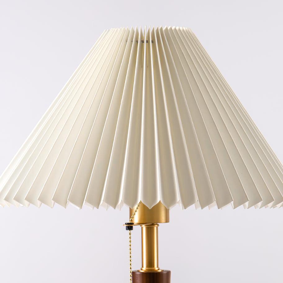 Elegant Cone Pleated Fabric Table Lamp - Modern Home & Office Lighting for Bedroom, Living Room, and Study Desk Decor