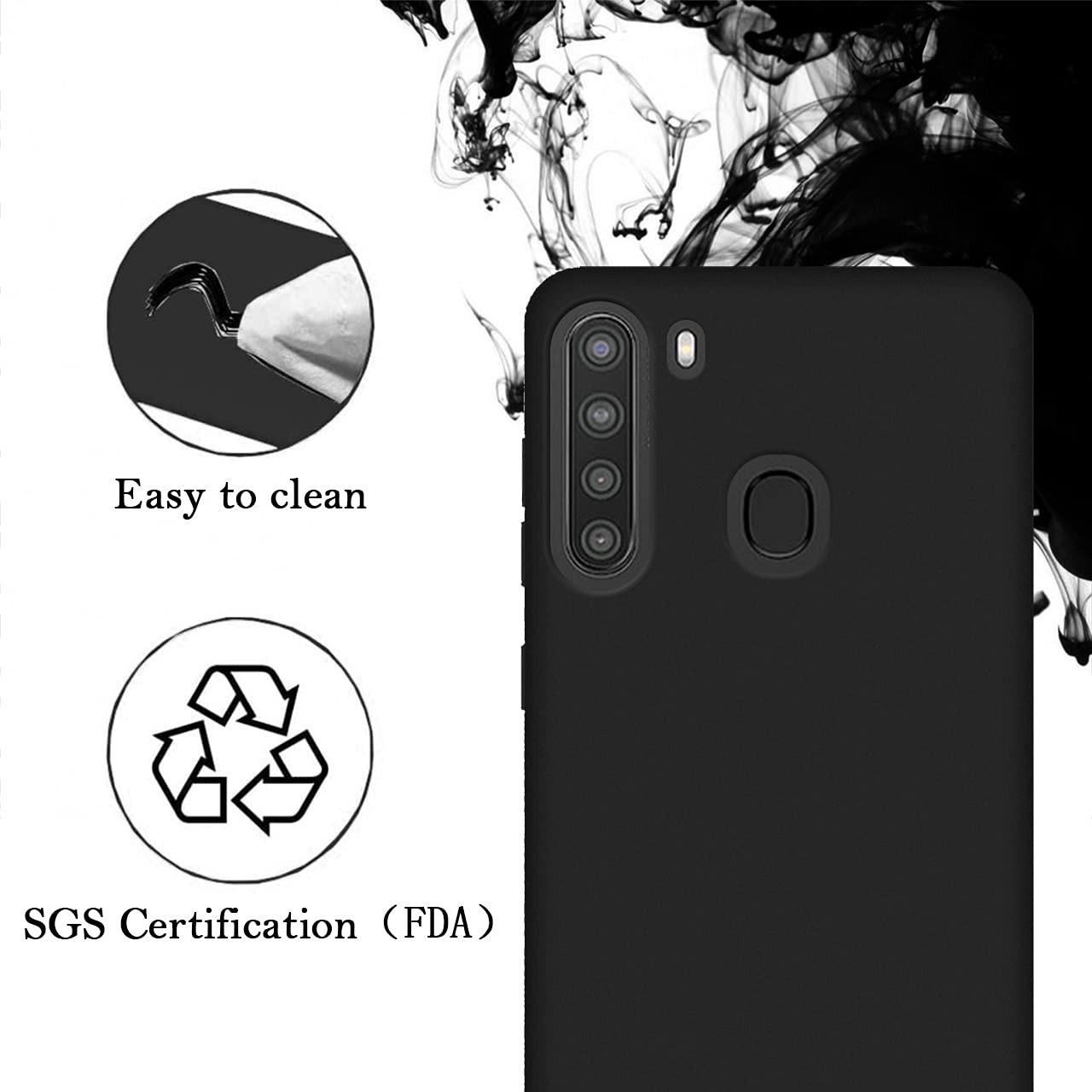 Custom Personalized Photo & Text Name Shock-Resistant Soft TPU Phone Case for Samsung Galaxy A21 USA - Perfect for Daily Protection, Gifts & Special Occasions