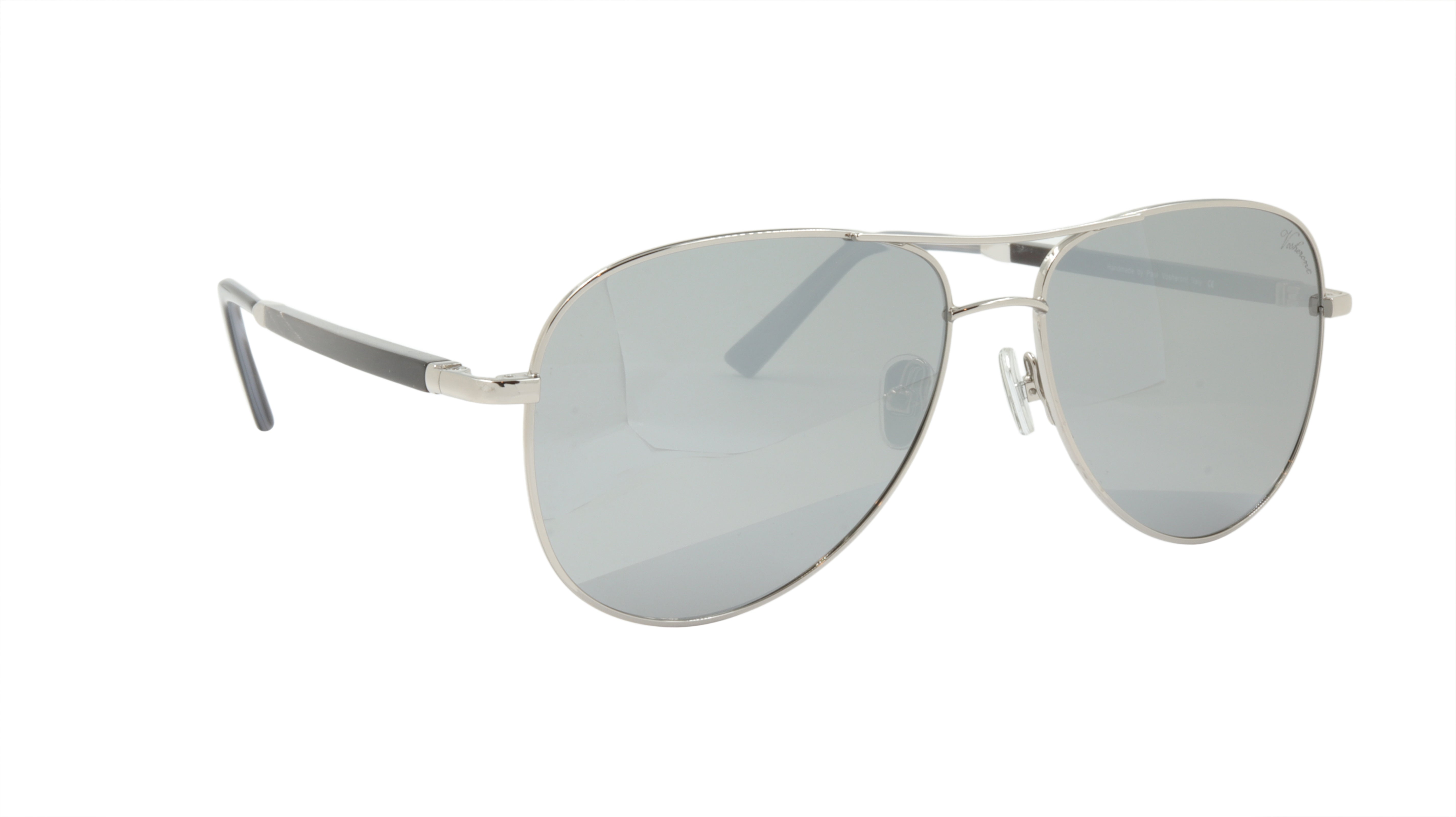 Paul Vosheront Premium Gold Plated Sunglasses - Metal Horn Acetate Frame with Mirror Lenses - Italian Made PV392S C2 - Perfect for Beach, Driving & Fashion Accessories